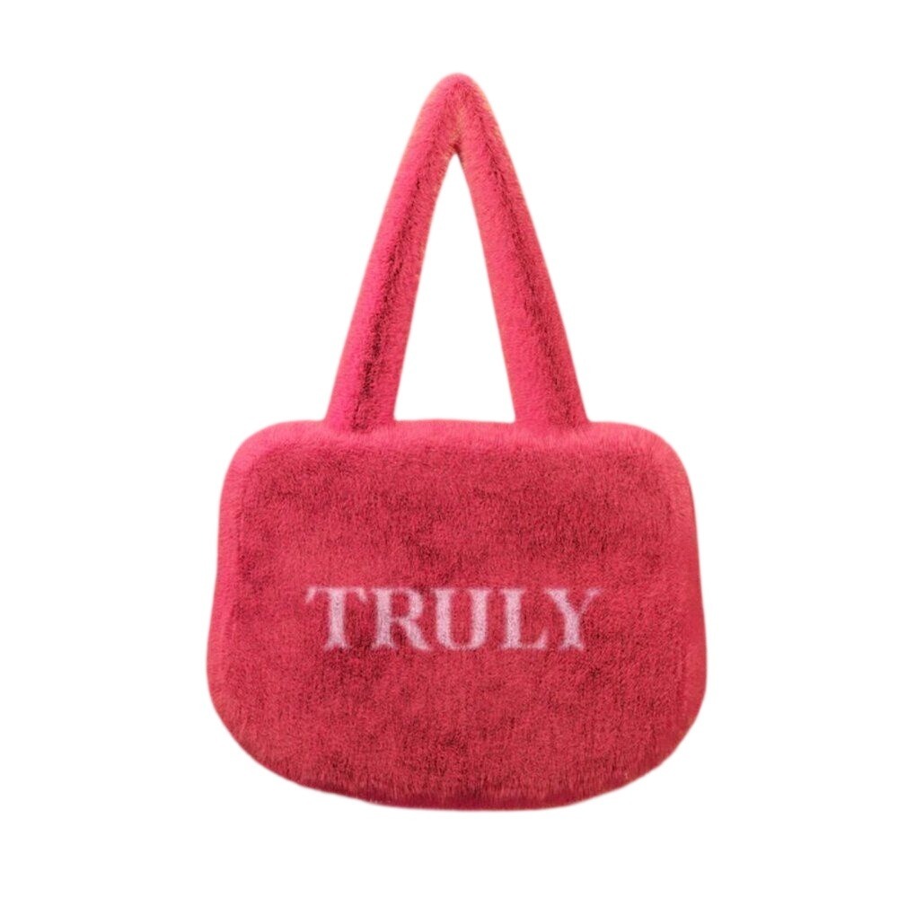 Trulyโ Pink Fuzzy Tote Bag